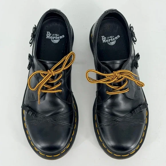 Dr. Martens 1461 Bow Oxford Shoe Women 7 Black Leather Low Top 3 Eye Lace Up